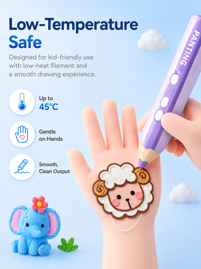 ✨ Kids 3D Printing Pen Kit | Low-Temperature Creative Toy