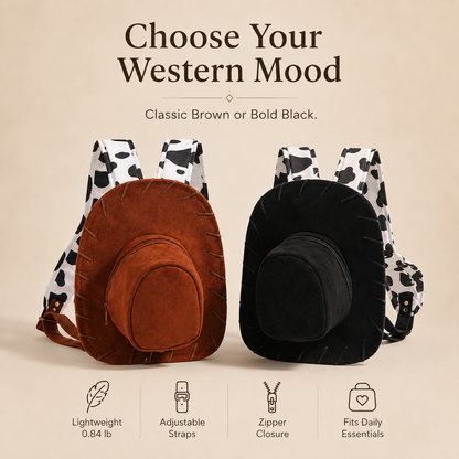 Western Cowboy Hat Shaped Backpack