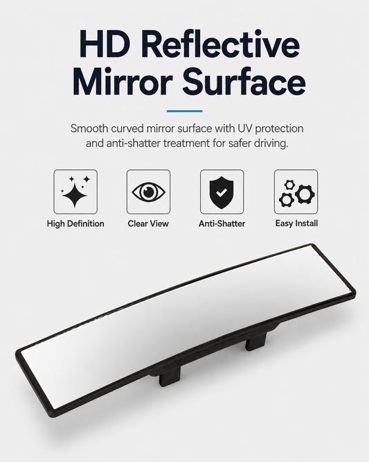 Wide-Angle Anti-Glare Car Rearview Mirror | Clear View