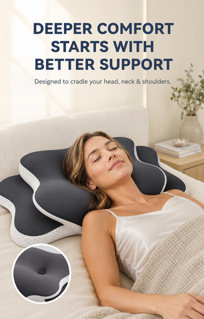 5-Zone Ergonomic Memory Foam Pillow | Contoured Support