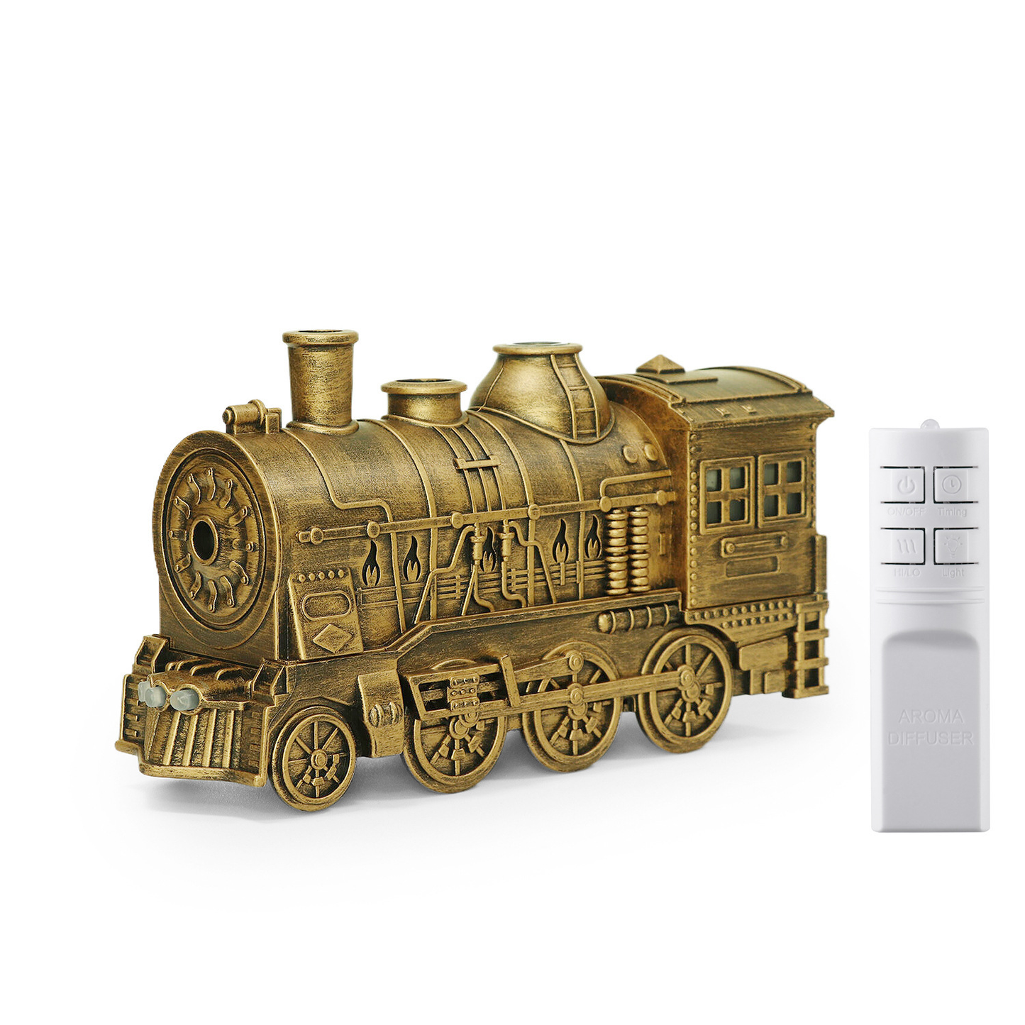 Vintage Train Aroma Diffuser with Jellyfish Mist & Remote Control