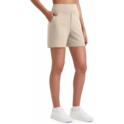 Comfy High-Waisted Bermuda Shorts with Pockets