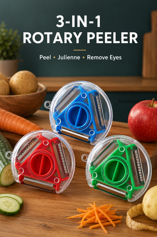 3-in-1 Rotary Vegetable Peeler | Peel & Julienne