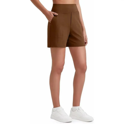 Comfy High-Waisted Bermuda Shorts with Pockets