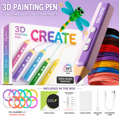 ✨ Kids 3D Printing Pen Kit | Low-Temperature Creative Toy