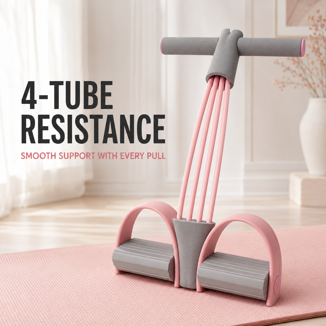 6-Tube Pedal Resistance Trainer – Full-Body Home Workout