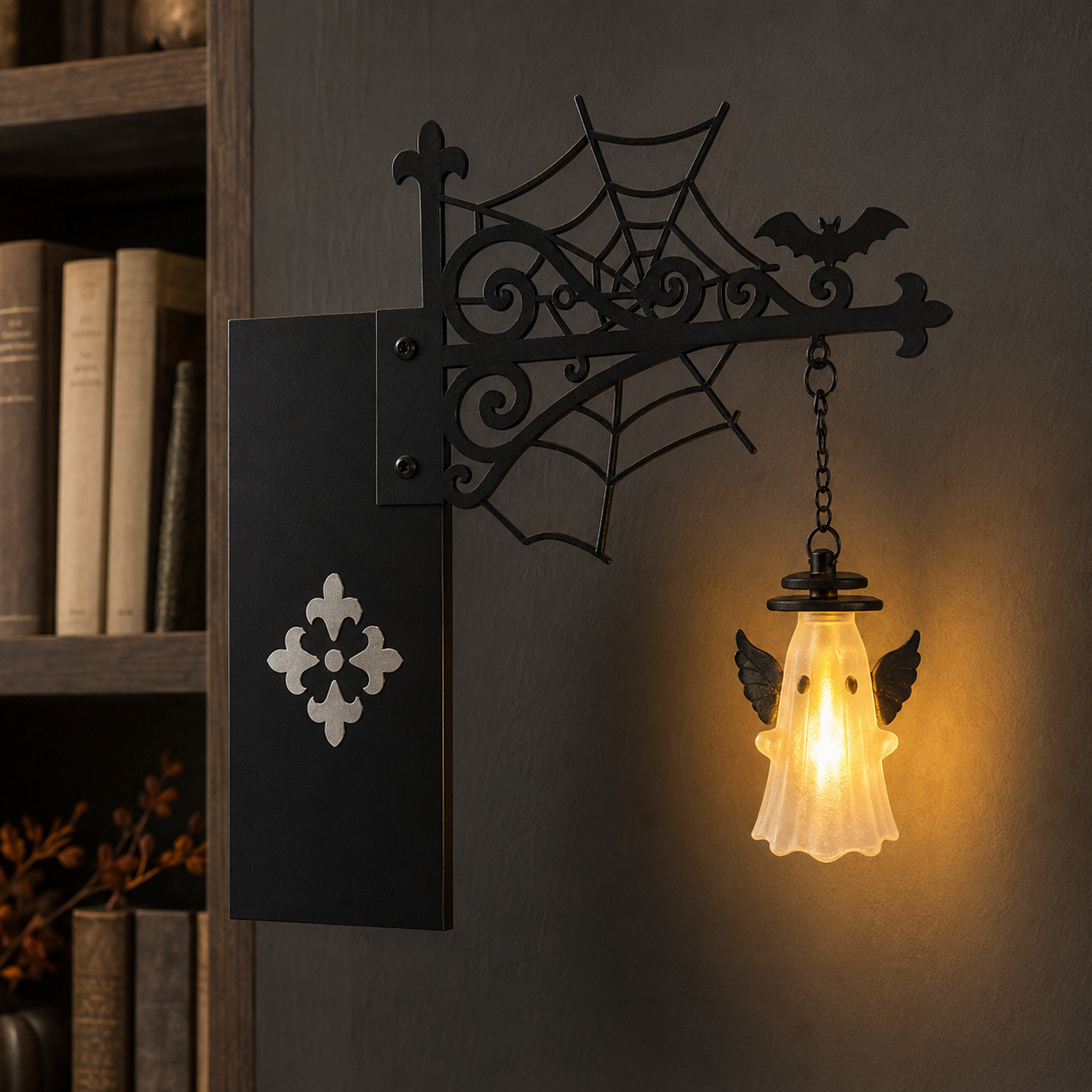 Vintage Bookshelf Lantern – Cozy Decorative Shelf Light