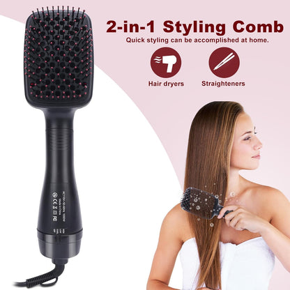 🔥LAST DAY 49% OFF-2 in 1 Comfort Comb Design Multifunctional Hair Dryer