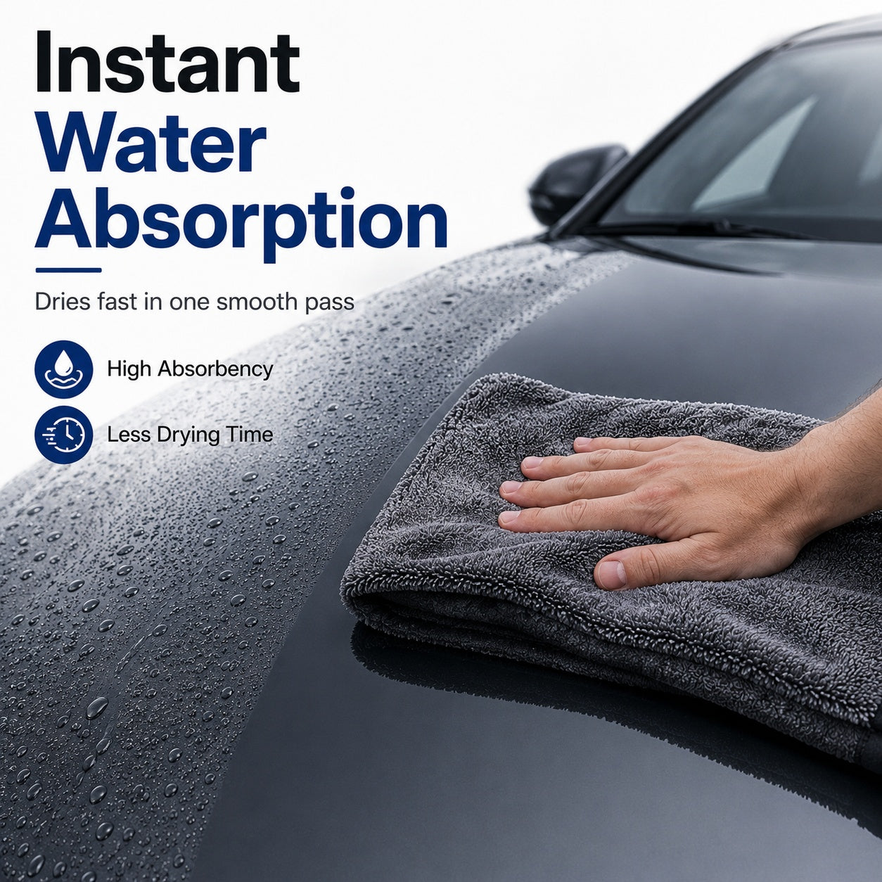 Microfiber Car Drying Towel | Ultra Absorbent & Reusable