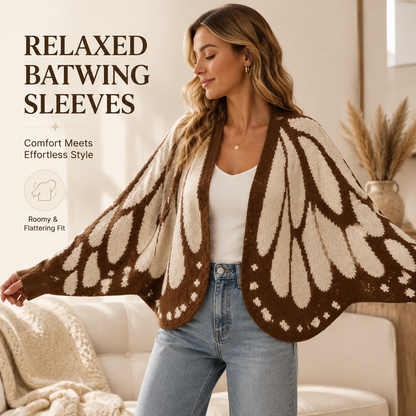 🦋 Limited-Time 49% OFF – Viral Butterfly Wing Batwing Knit Cardigan ✨