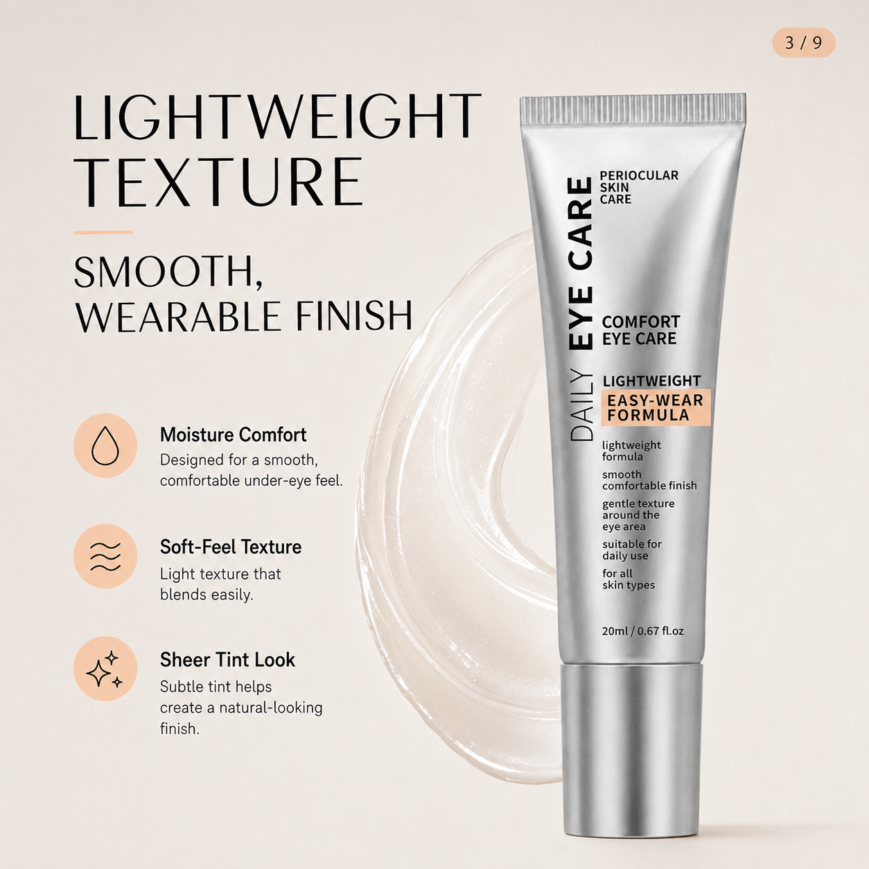 Daily Hydrating Eye Care Cream – Lightweight Moisture Comfort Formula