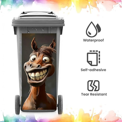 ✨ Creative Trash Can Sticker with Colourful Cartoon✨