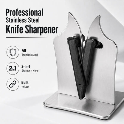 🔪Professional Stainless Steel Knife Sharpener – Fast Sharpening for Smooth, Wavy & Micro-Tooth Blades, Adjustable 16°-32°