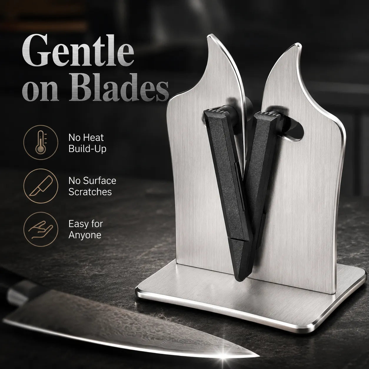 🔪Professional Stainless Steel Knife Sharpener – Fast Sharpening for Smooth, Wavy & Micro-Tooth Blades, Adjustable 16°-32°