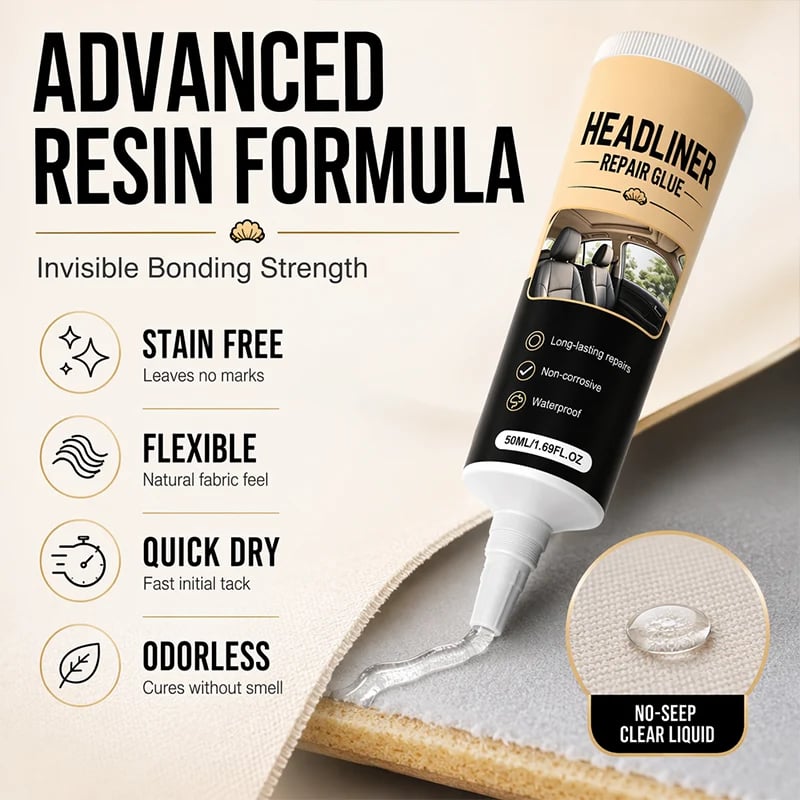 🔥 Car Headliner Rescue Glue – Strong Hold for Sagging & Peeling Interiors