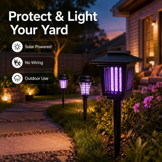 ☀️ Solar Mosquito Zapper | 2-in-1 Bug Killer & Yard Light 🦟