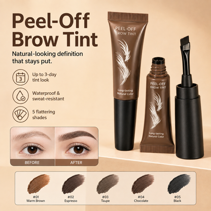 ✨ Peel-Off Brow Tint – Easy, Long-Lasting Natural Brow Definition
