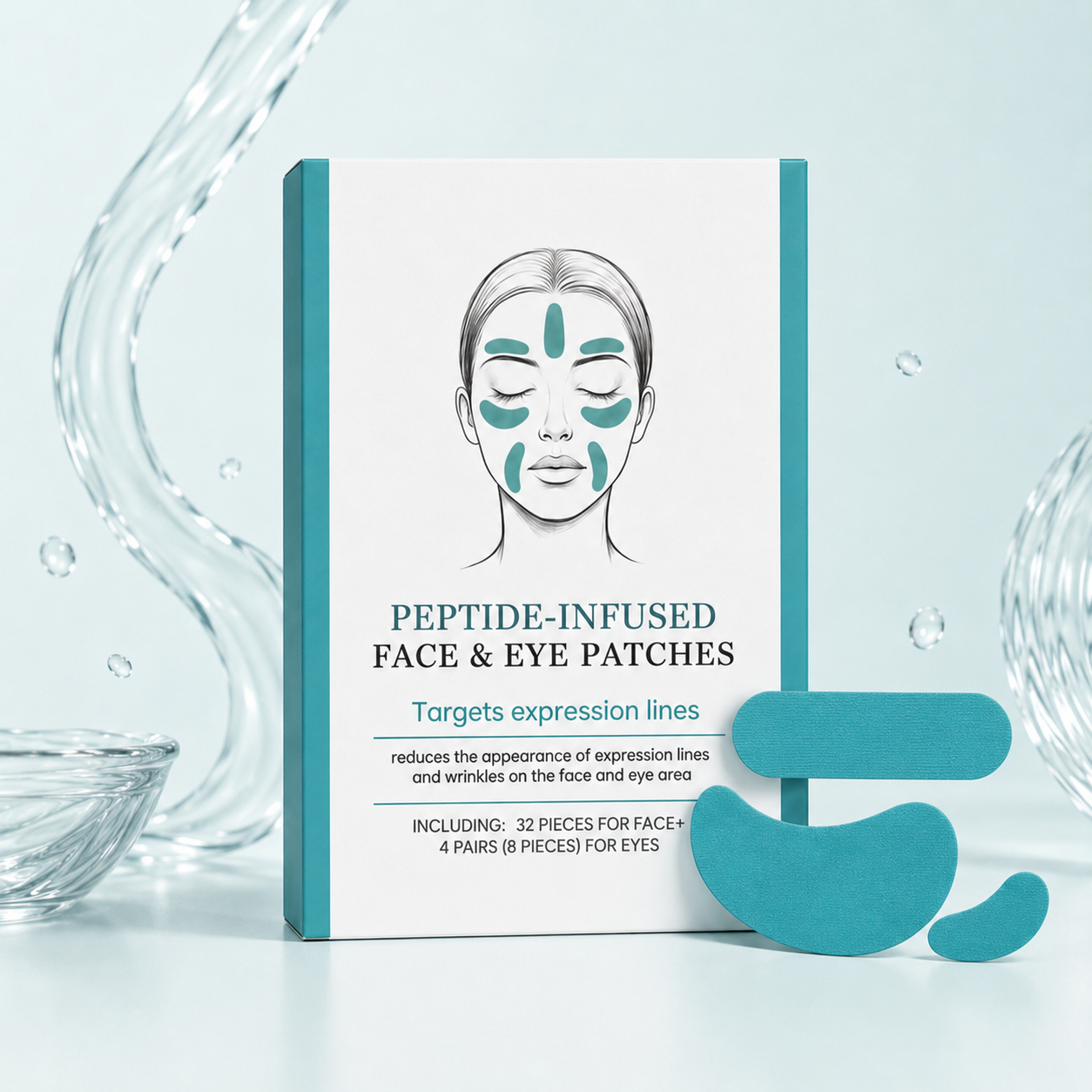 Peptide-Infused Face & Eye Patch Set | 40 Pieces