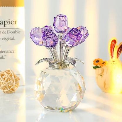 🌺Hot Sale 49% OFF-Crystal Colorful Rose Flower Vase