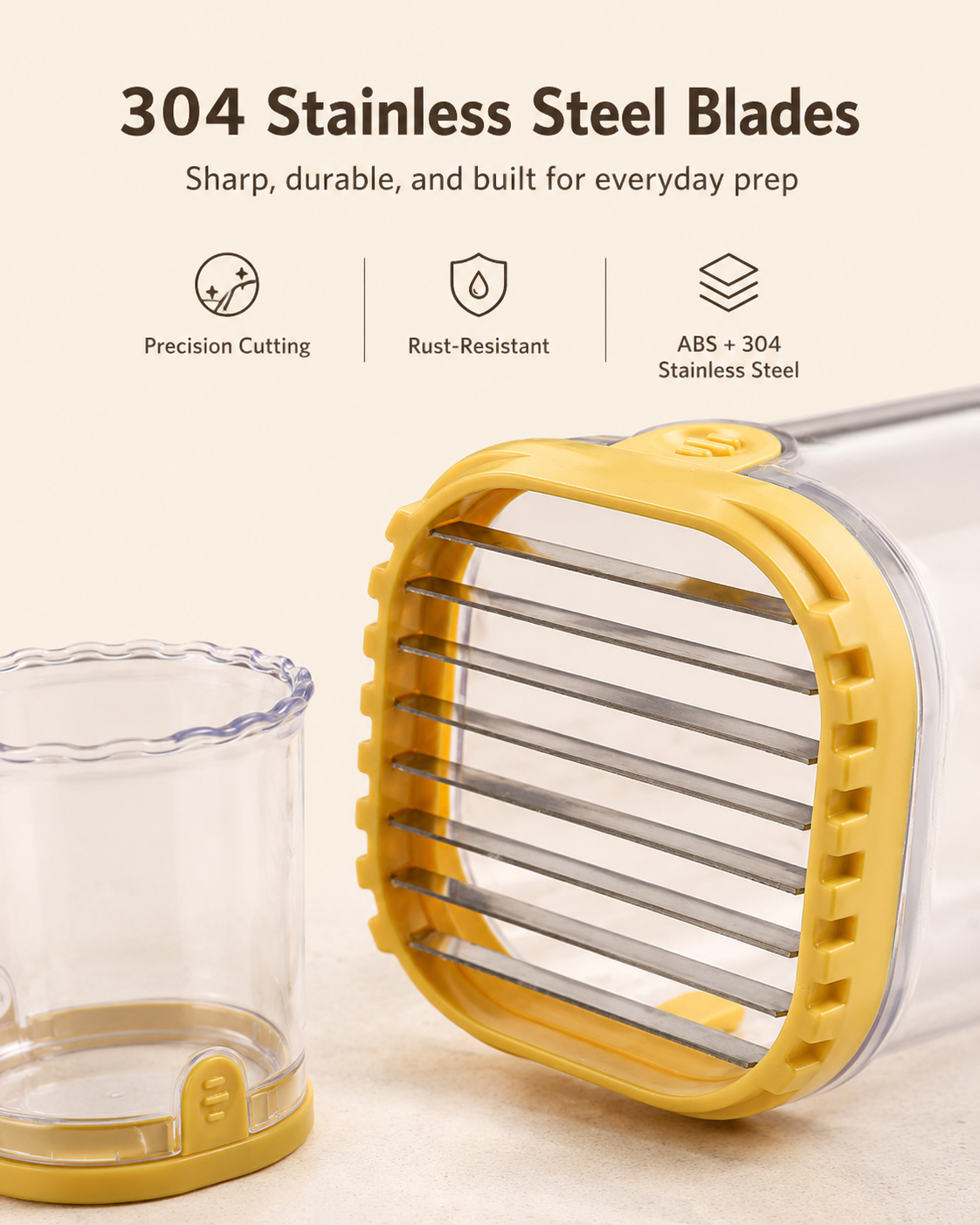 Stainless Steel Fruit & Vegetable Slicer | Even Slices