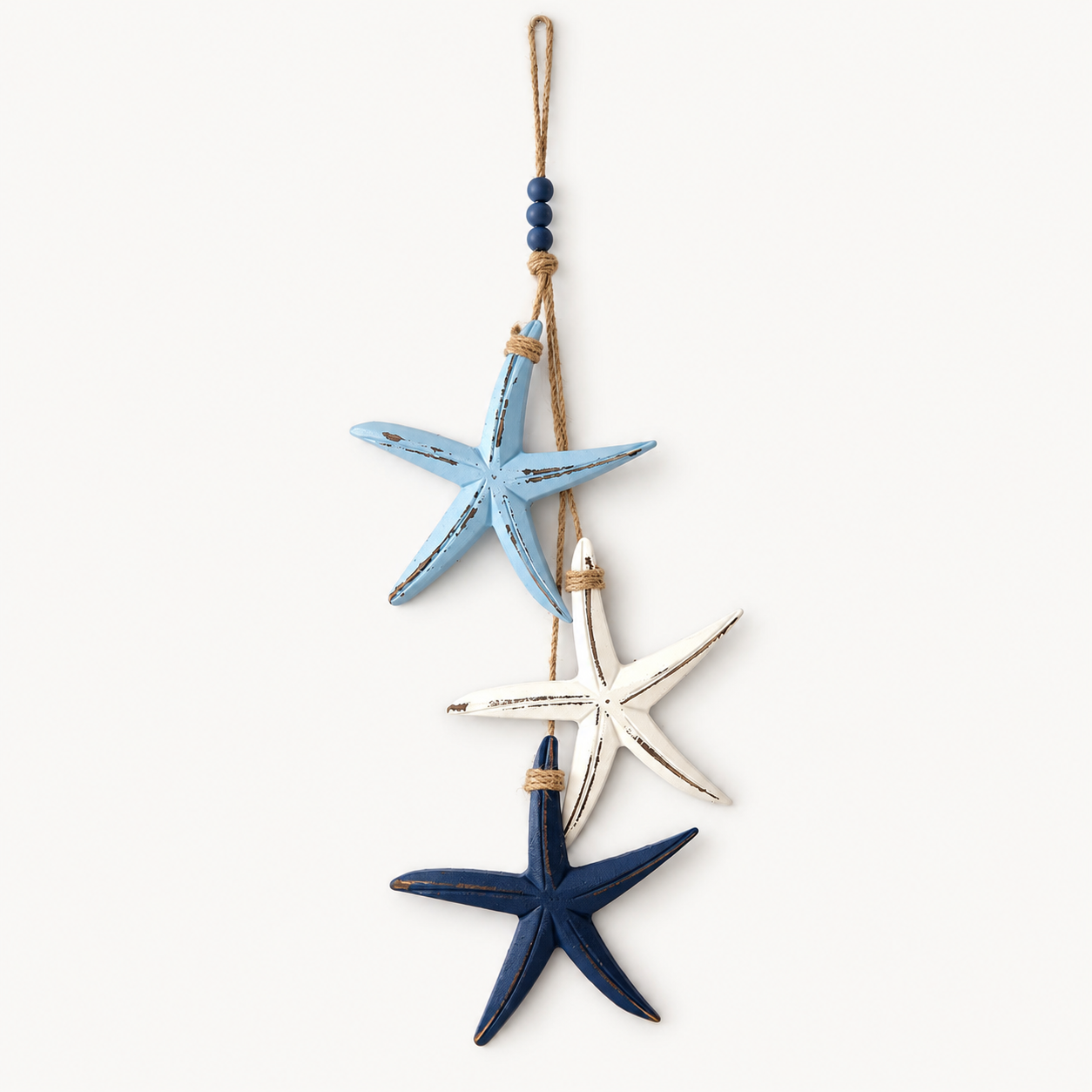 🔥Last Day 49% OFF🐟Lighted Coastal Wooden Starfish & Fish Hanging Decor