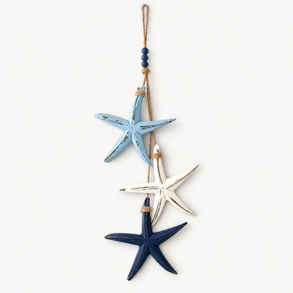 🔥Last Day 49% OFF🐟Lighted Coastal Wooden Starfish & Fish Hanging Decor