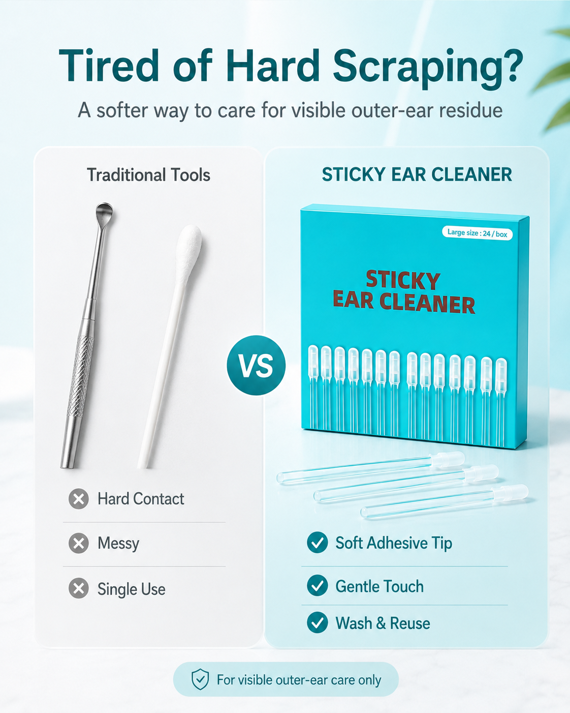 👂 Reusable Sticky Ear Cleaner – Picks Up What Cotton Swabs Leave Behind