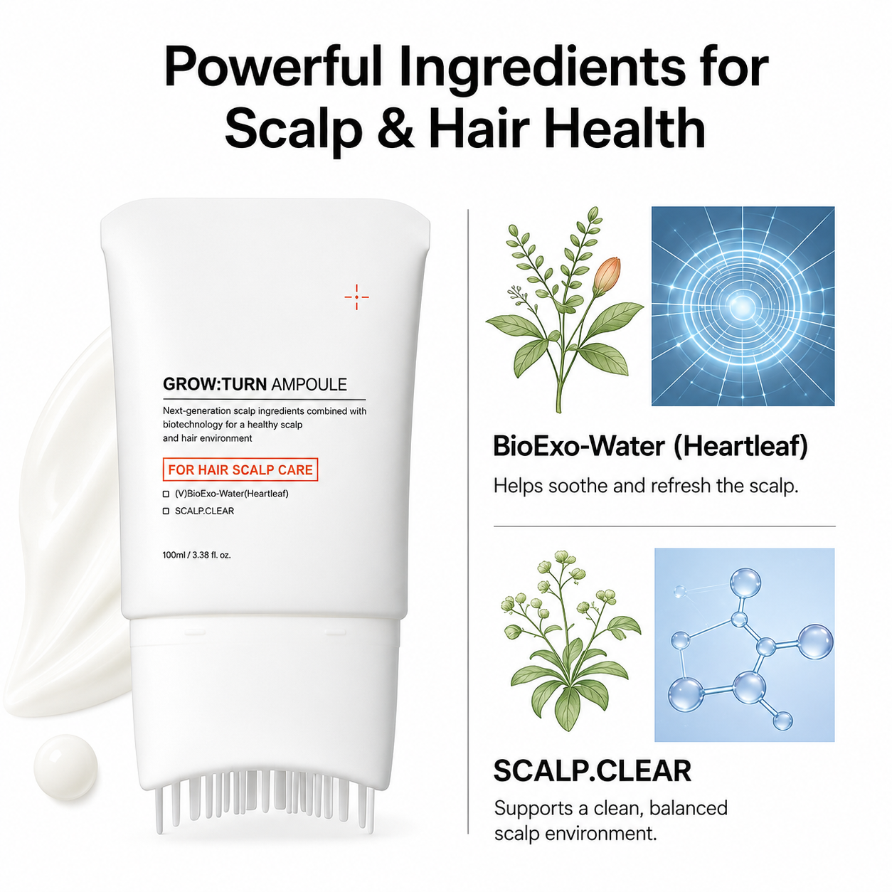 Scalp Care Ampoule with Comb Applicator