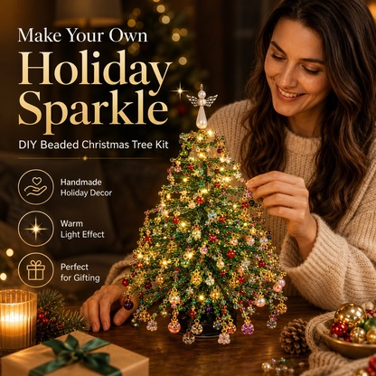 🎄DIY Beaded Christmas Tree Kit | Handmade Tabletop Holiday Decor
