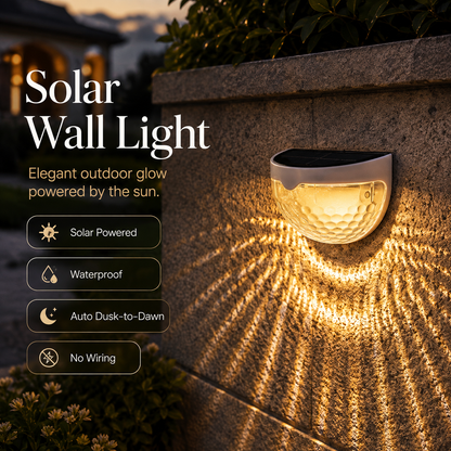 Solar Wall Lights Outdoor – Dusk-to-Dawn Garden Lights