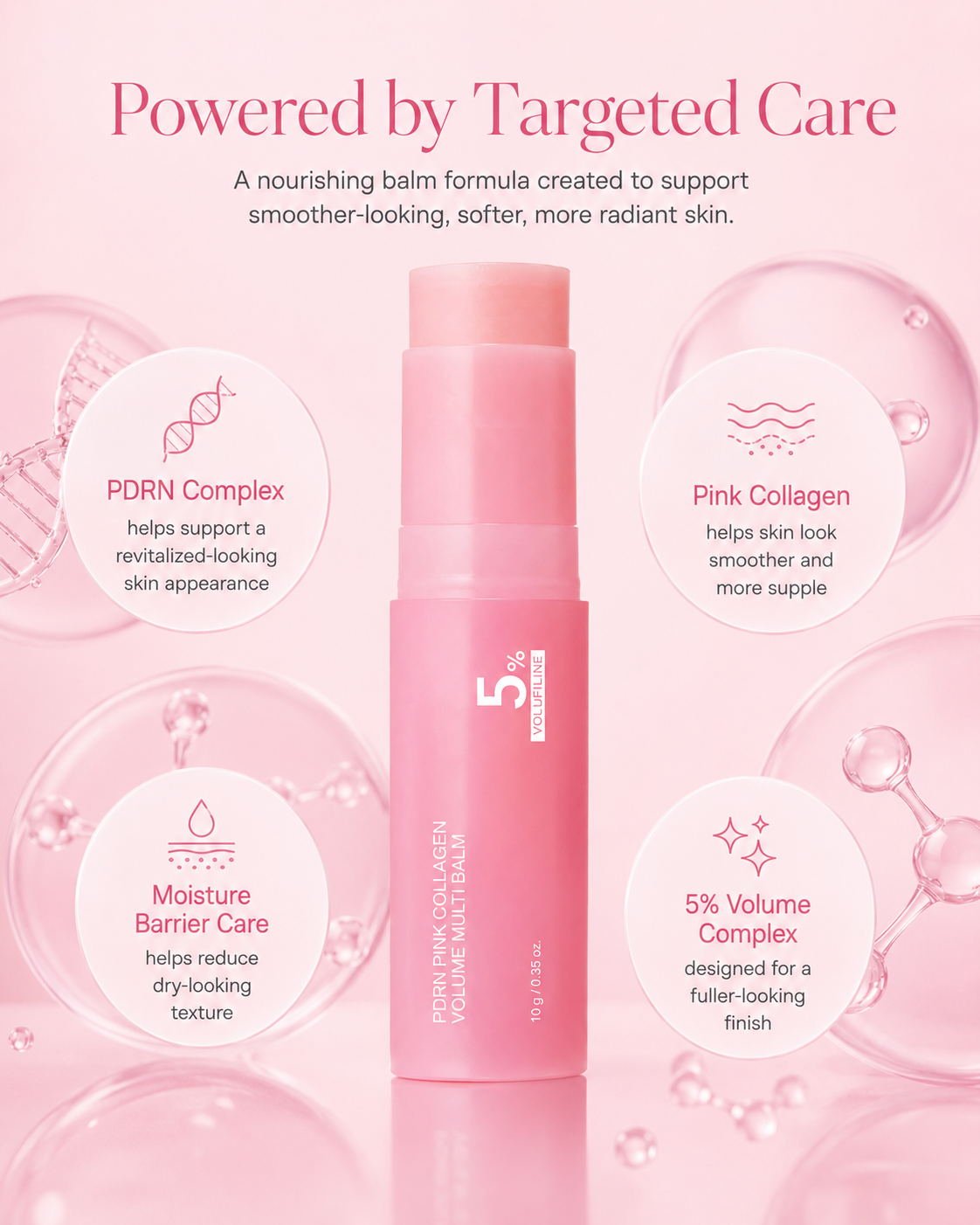 💜LAST DAY - BUY 1 GET 1 FREE PDRN Pink Collagen Multi Balm Stick for Dewy-Looking Skin