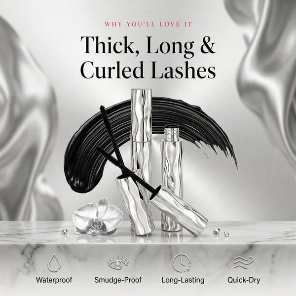 Waterproof Mascara for Thick, Long & Curled Lashes | Smudge-Proof & Long-Lasting