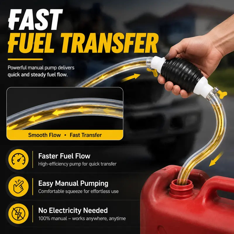 🔥 Just Squeeze & Flow – Fast Manual Siphon Pump Kit
