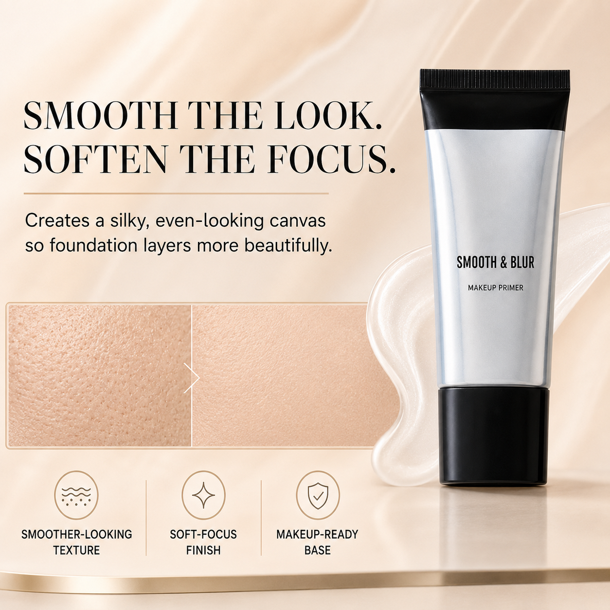 Smooth & Blur Makeup Primer – Water-Resistant Long-Wear Base