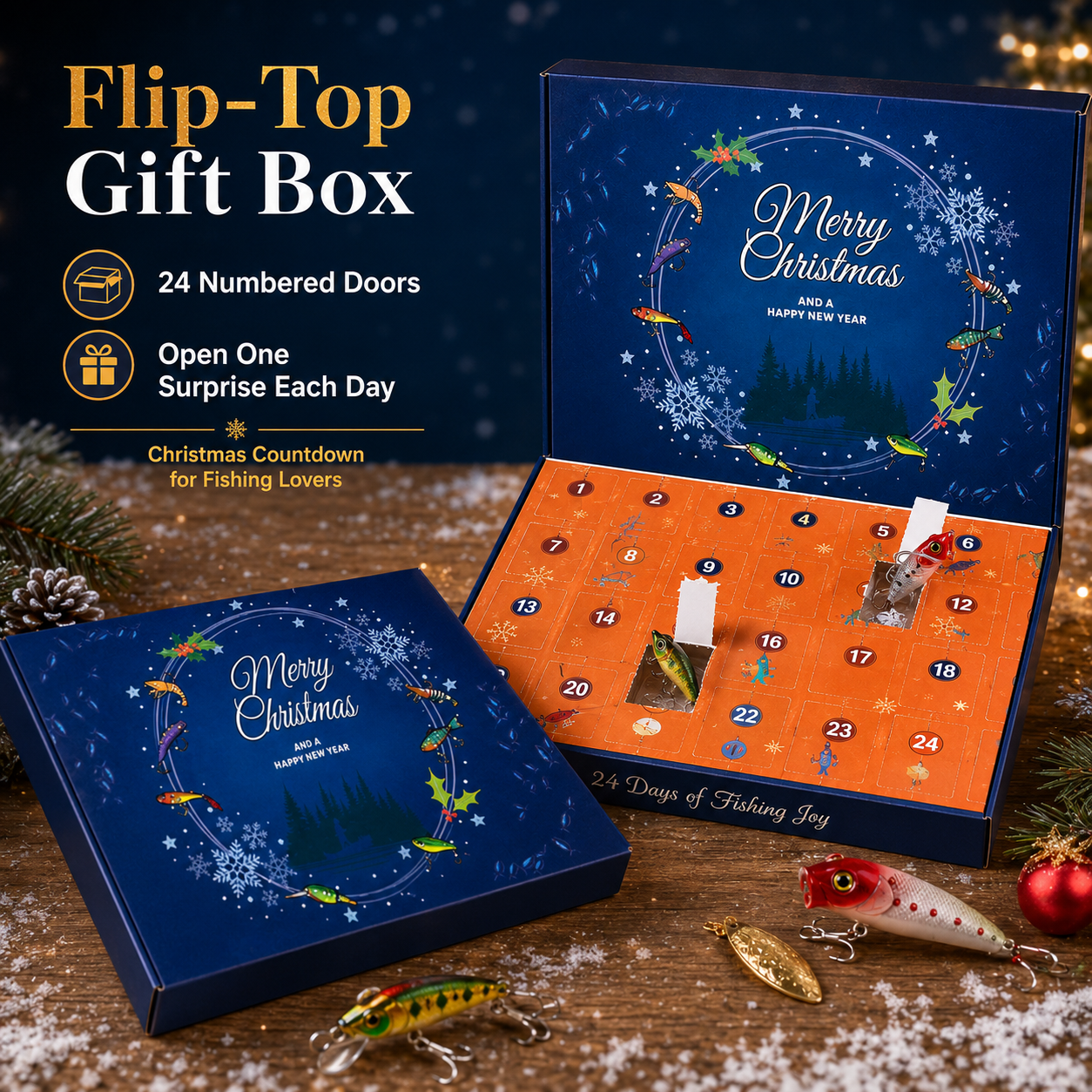 🎣 24-Day Fishing Advent Calendar | Christmas Lure Gift