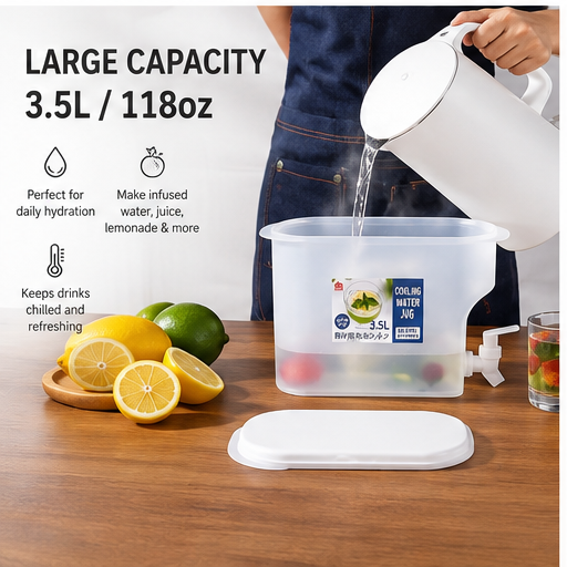 3.5L Refrigerator Drink Dispenser with Easy-Pour Tap