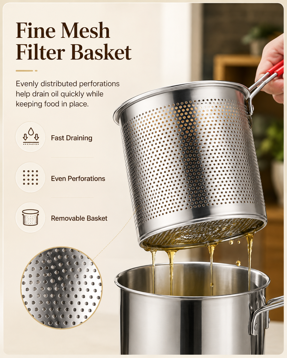 Stainless Steel Deep Fryer Set - 1-Person Mini Pot with Fry Pot, Filter Basket & Food Clip 🍳