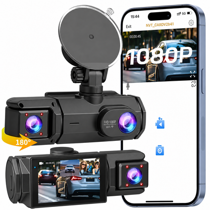 Full View Car Dashcam System(The product does not include a memory card.)