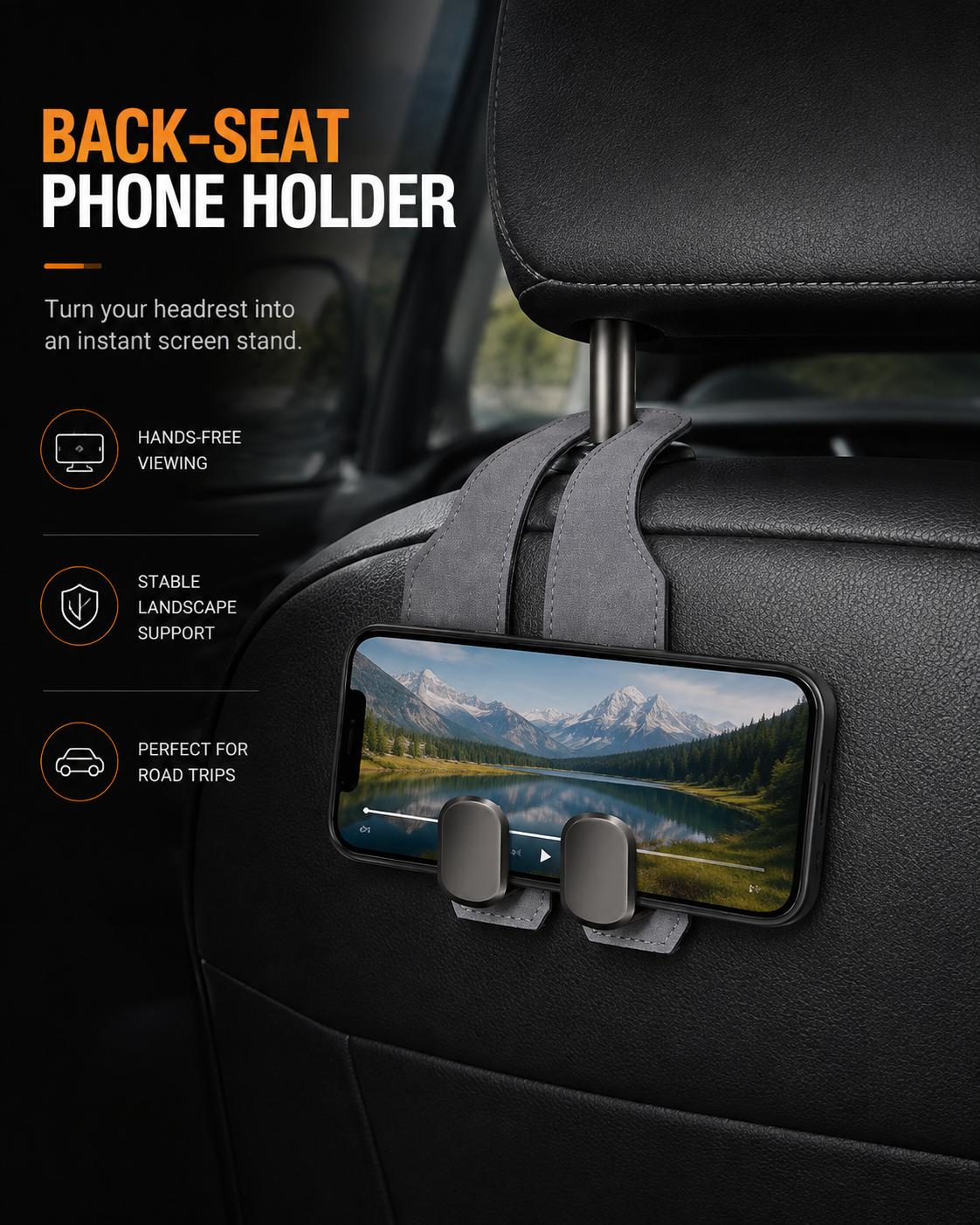 🚗 Car Seat Headrest Hook – Multi-Purpose Organizer Hanger