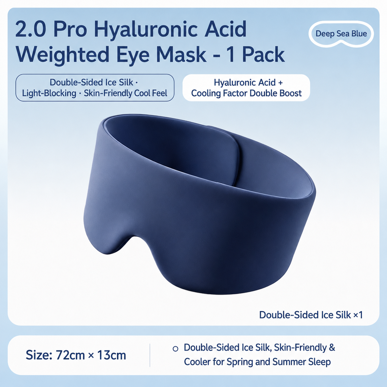Weighted Eye Mask | Cooling Ice Silk Sleep Mask