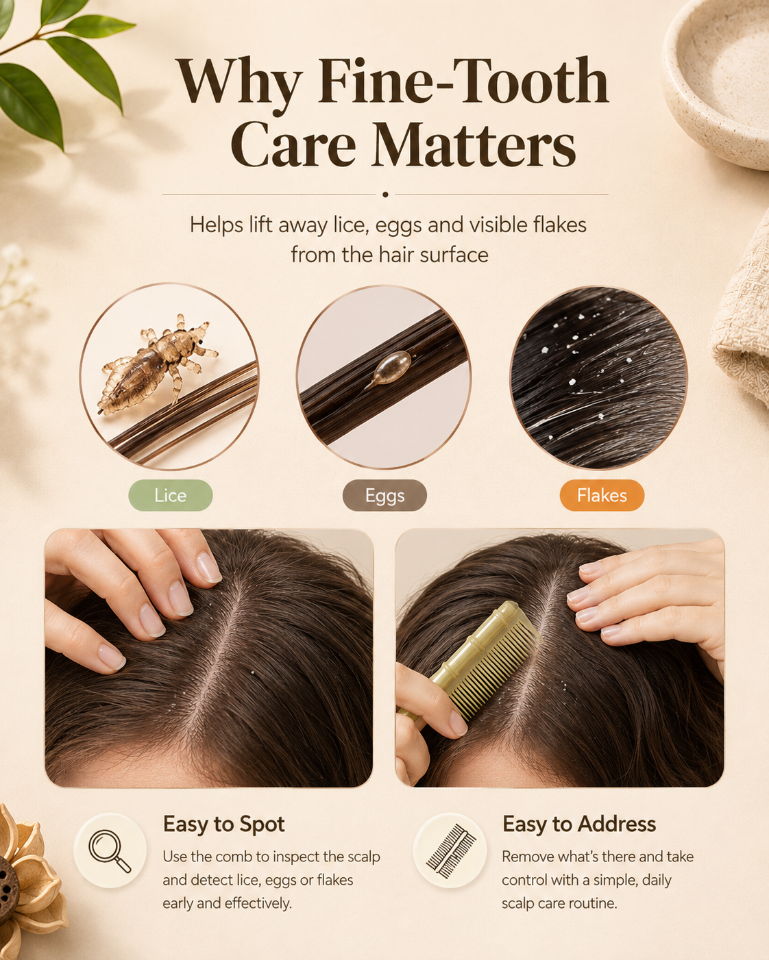 Precision Fine-Tooth Lice Comb – Reusable Nit & Scalp Comb