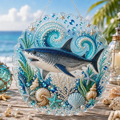 5D DIY Diamond Art Ocean Christmas Ornament Kit