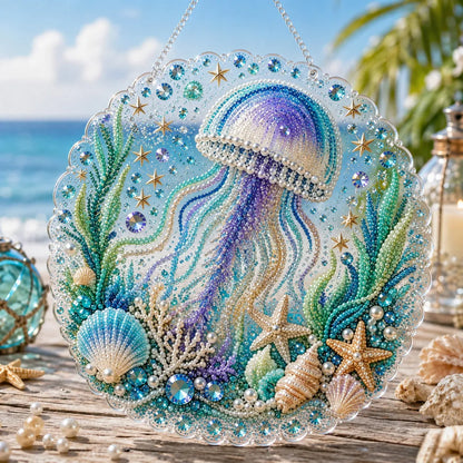 5D DIY Diamond Art Ocean Christmas Ornament Kit
