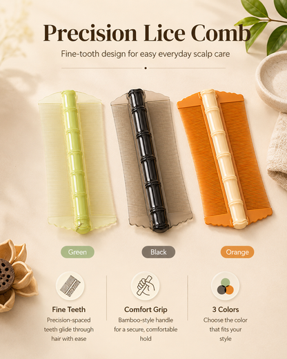 Precision Fine-Tooth Lice Comb – Reusable Nit & Scalp Comb