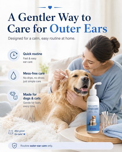 🐾 Clean Ears, Happier Pets – Dog & Cat Ear Cleaner for Wax, Dirt & Odor | 100mL