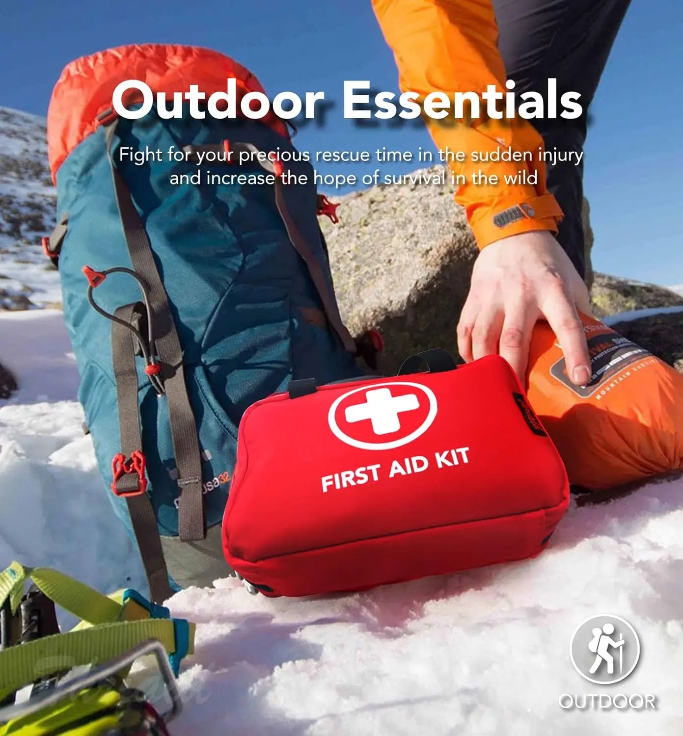 🎒330-Piece All-in-One Waterproof First Aid Kit | Be Ready for the Unexpected🚨