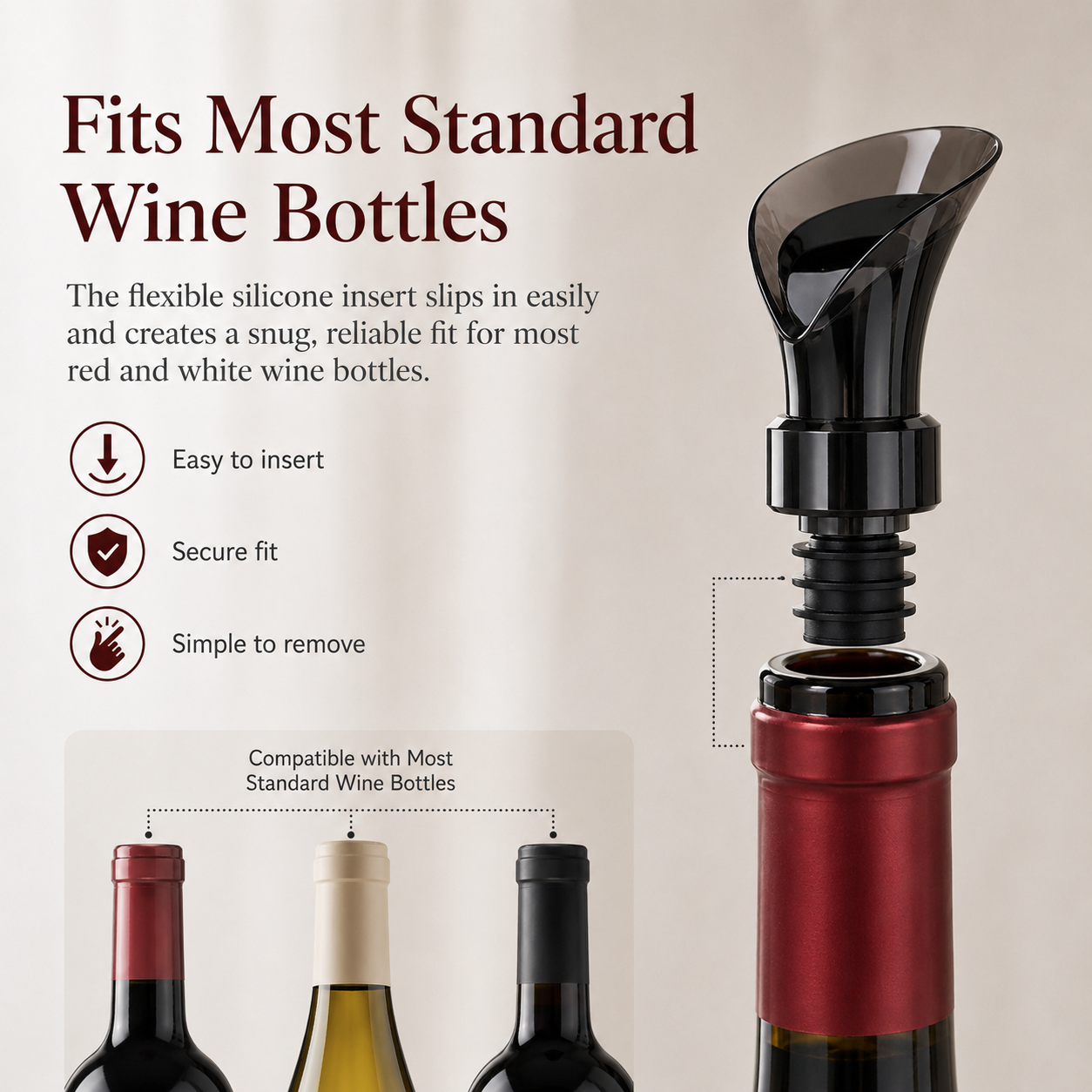 🍷 2-in-1 Wine Pourer & Stopper | Drip-Free Bottle Spout