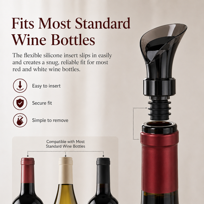 🍷 2-in-1 Wine Pourer & Stopper | Drip-Free Bottle Spout