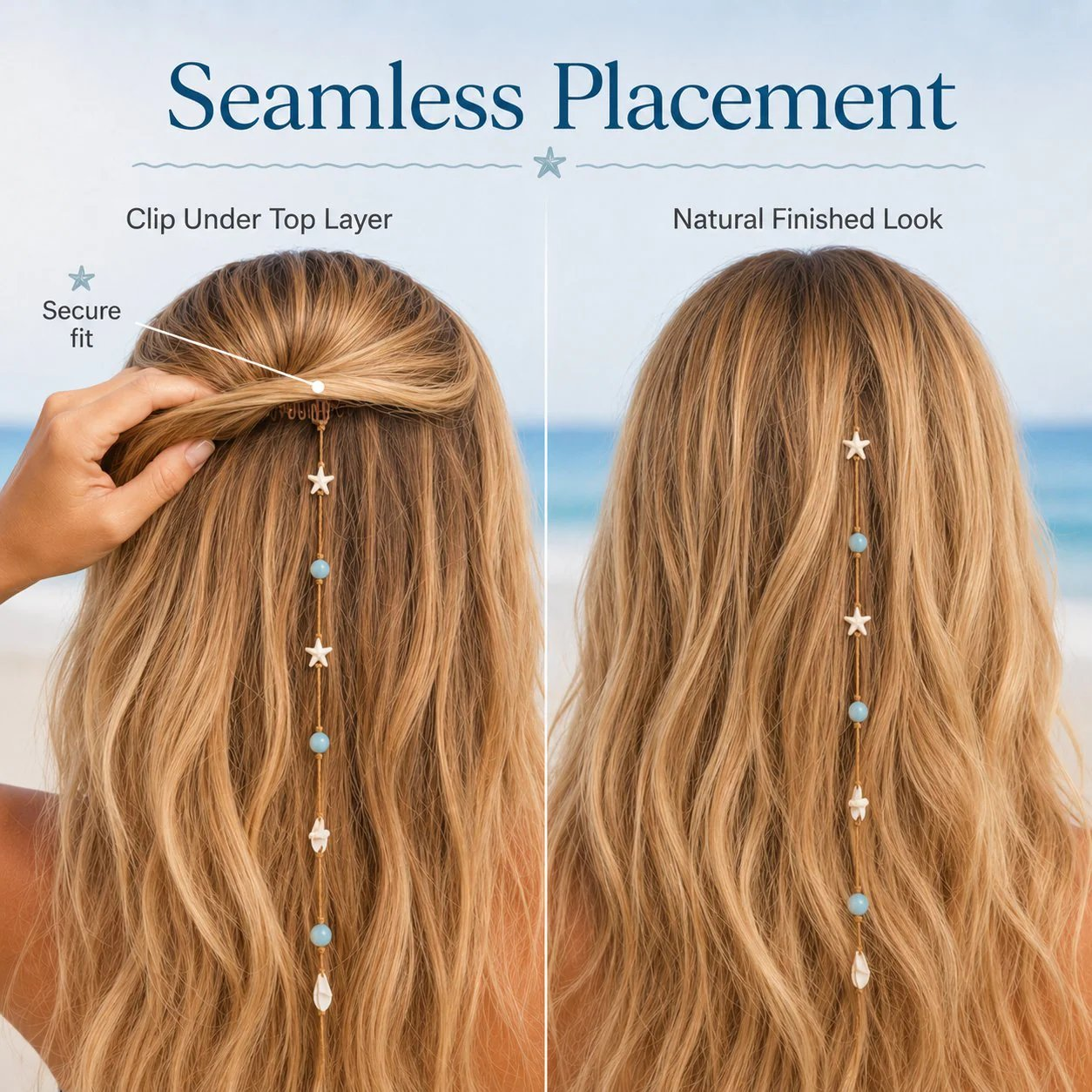 Beachy Mermaid Hair Accent