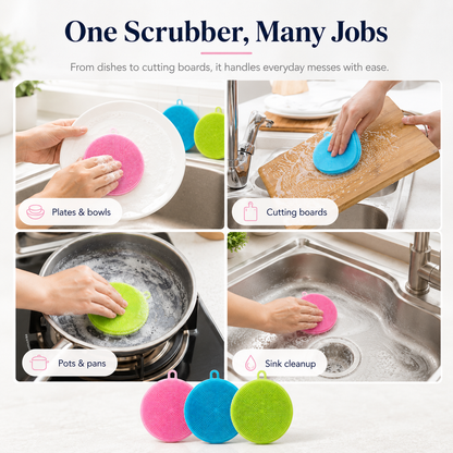 Silicone Kitchen Scrubber – Reusable Dish & Cleaning Brush